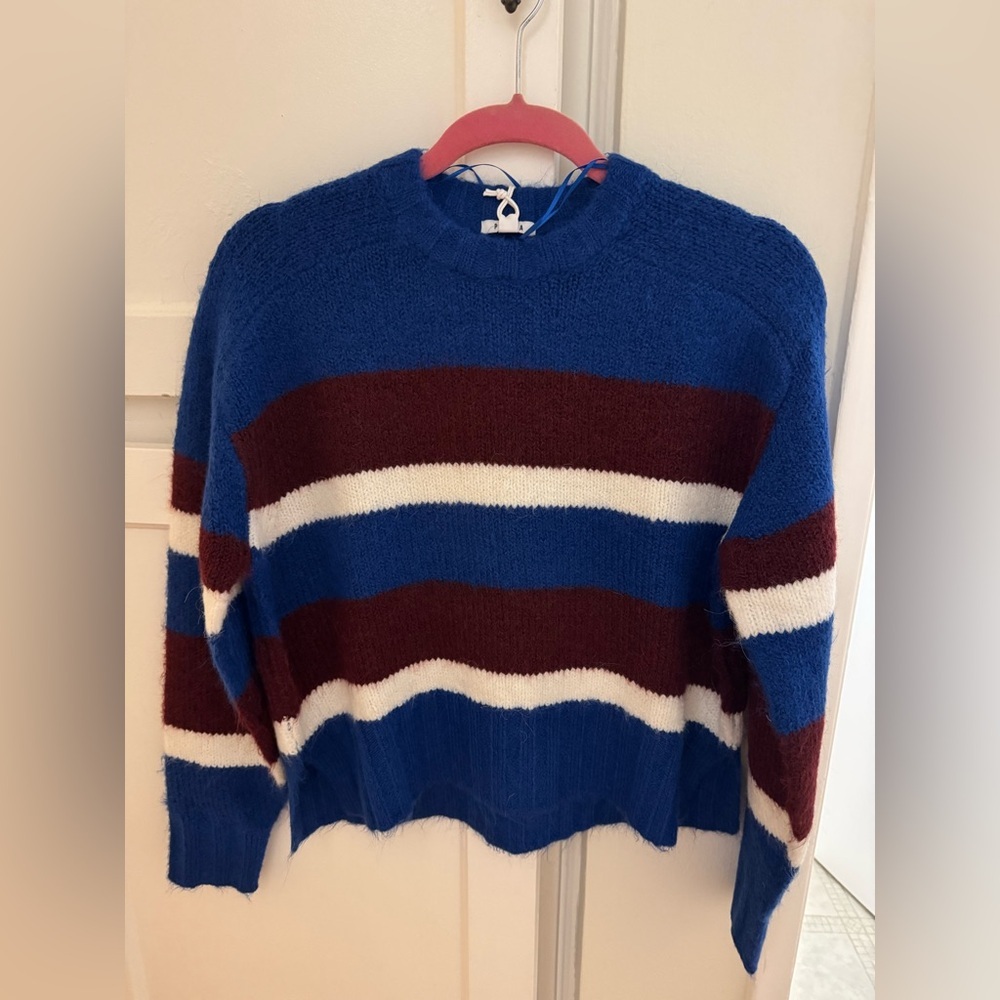 NWT- Pistola Denim ADINA SWEATER - AZURE CLARET STRIPE XS - Picture 4 of 6